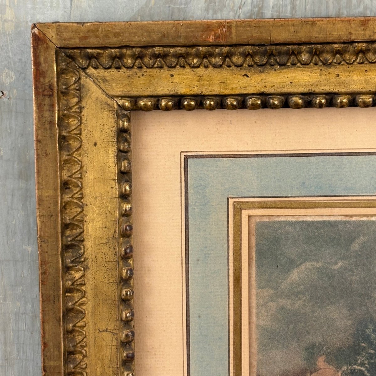 Pair Of Framed Engravings From The Late 18th Century, After Fragonard-photo-2