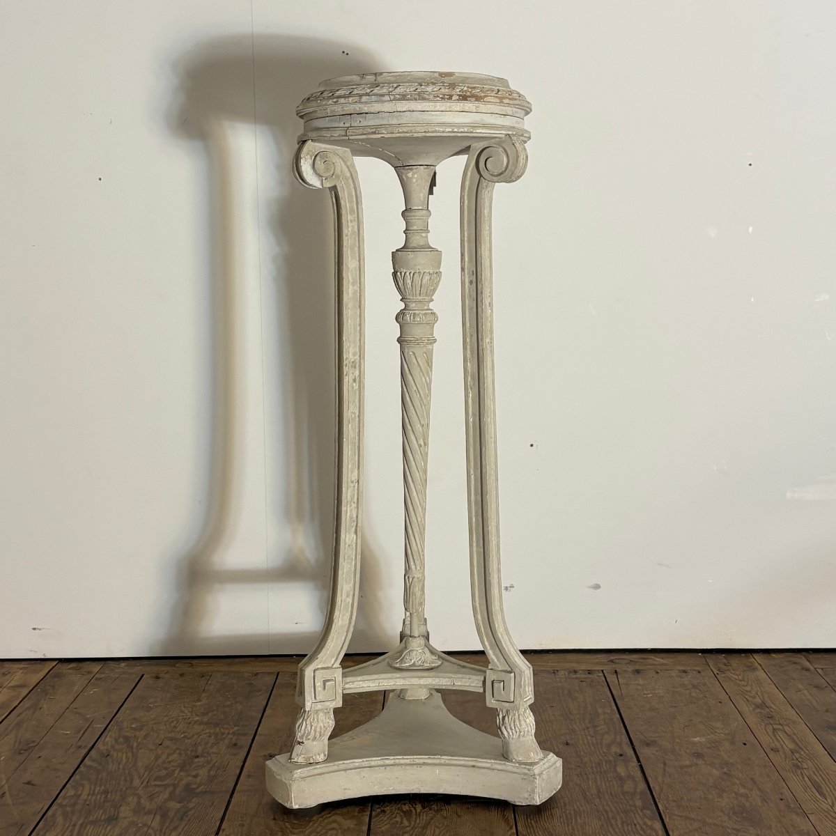 Sellette Athénienne en bois sculpté XIX
