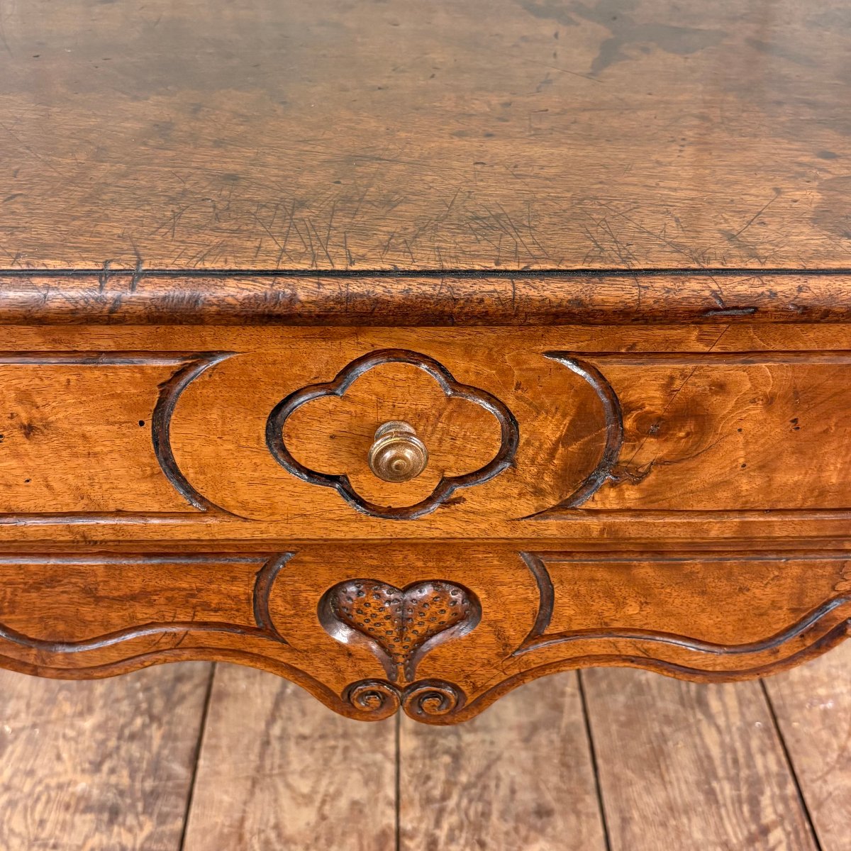 Table console en noyer Provençale XVIIIe-photo-1