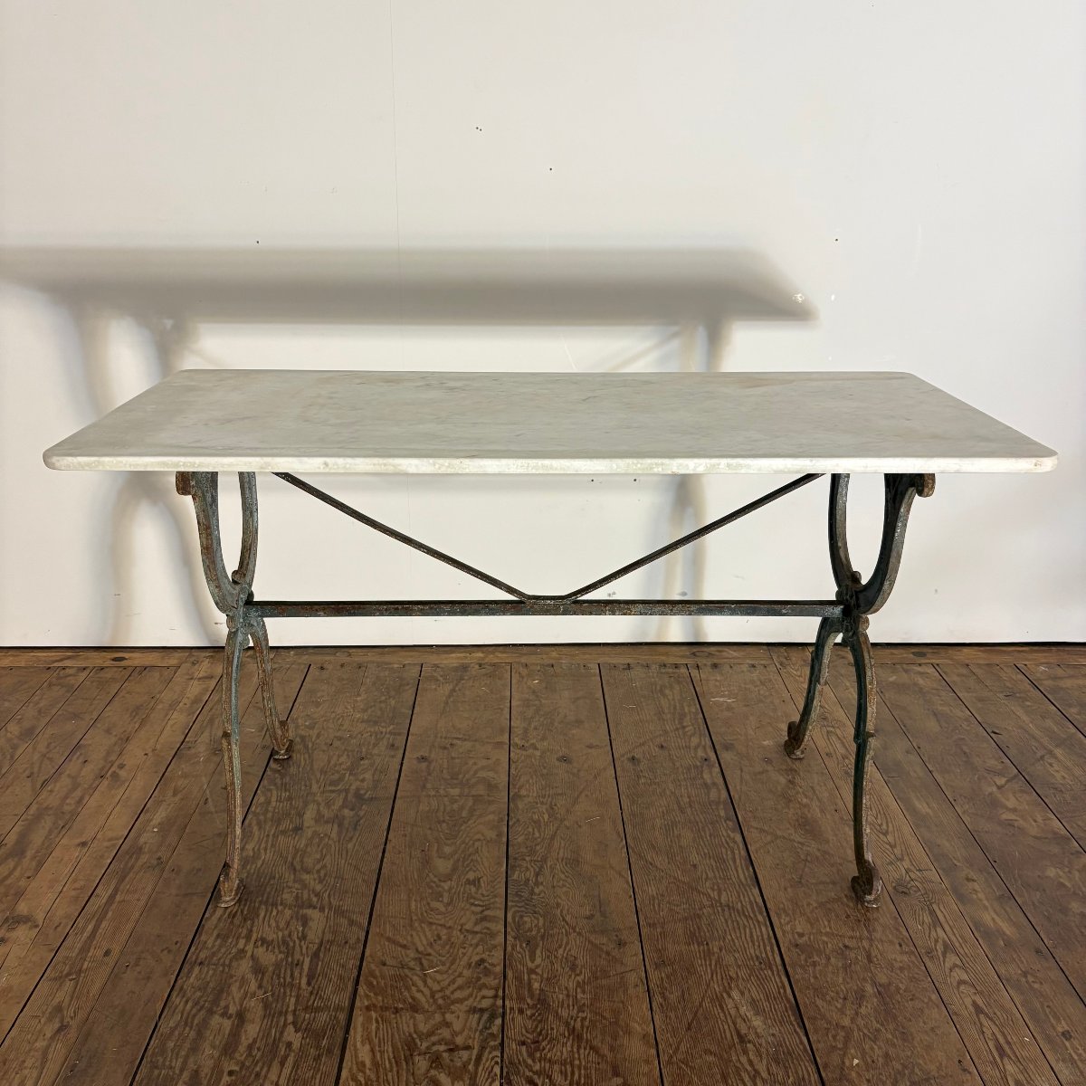 Grande table bistrot en fonte XIXe-photo-6