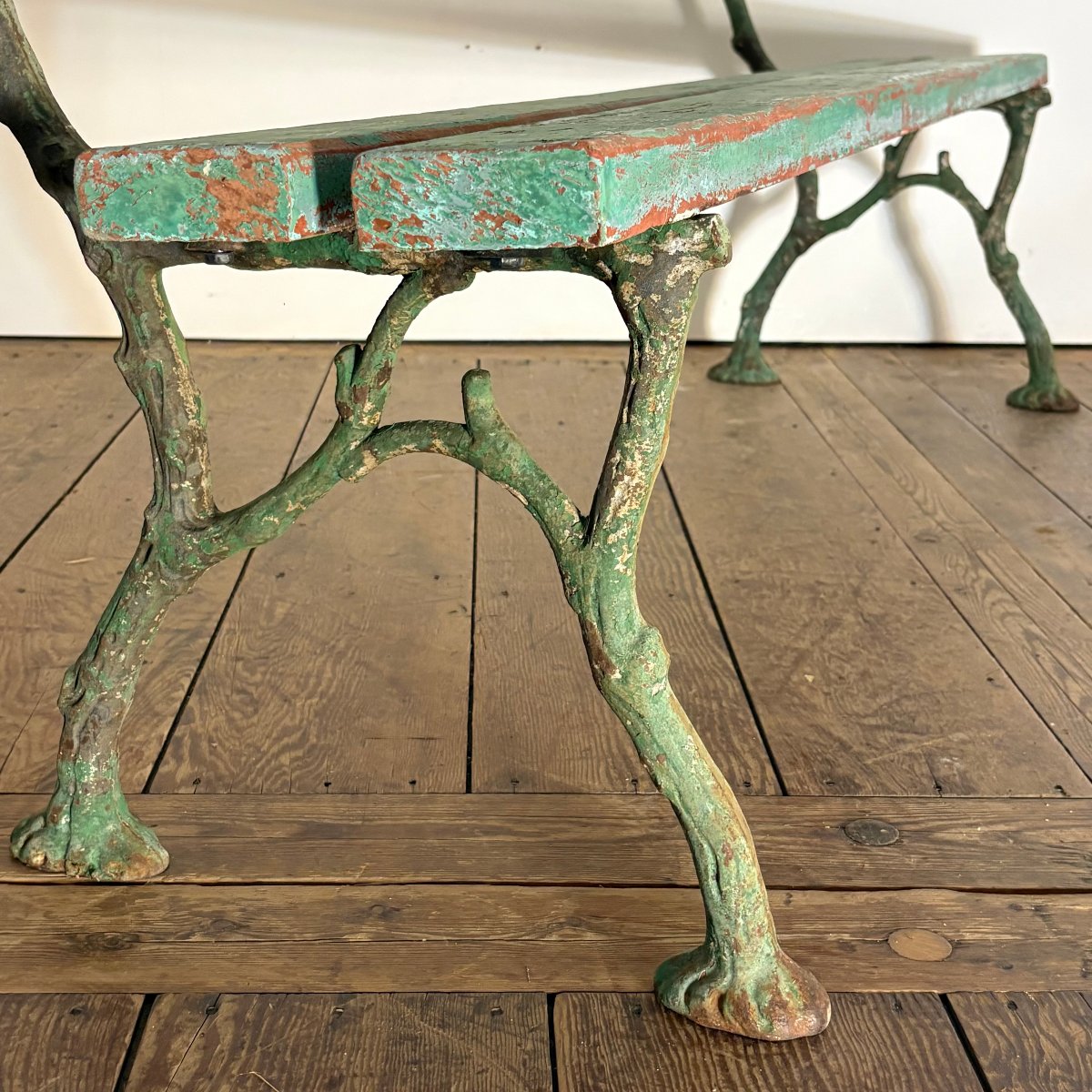 Napoleon III-style Cast-iron Garden Bench With A Branch-like Design-photo-2