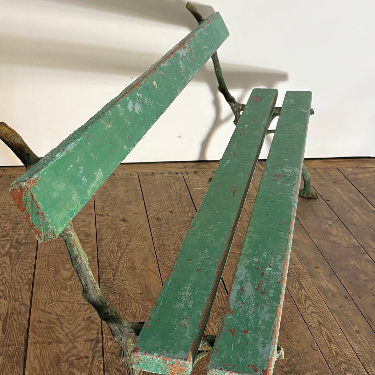 Napoleon III-style Cast-iron Garden Bench With A Branch-like Design-photo-3