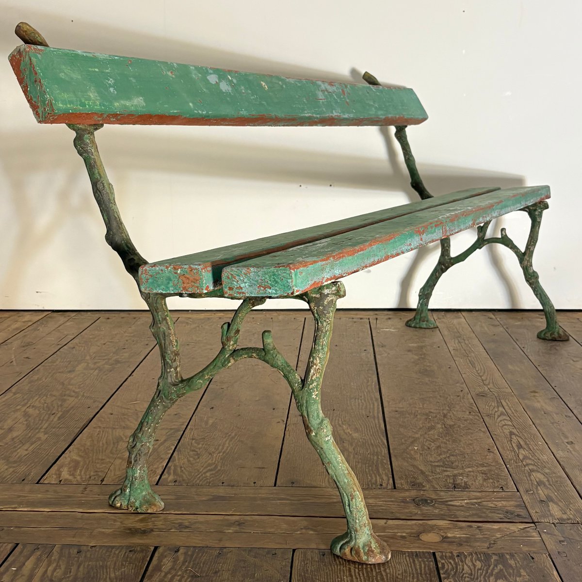 Napoleon III-style Cast-iron Garden Bench With A Branch-like Design-photo-2