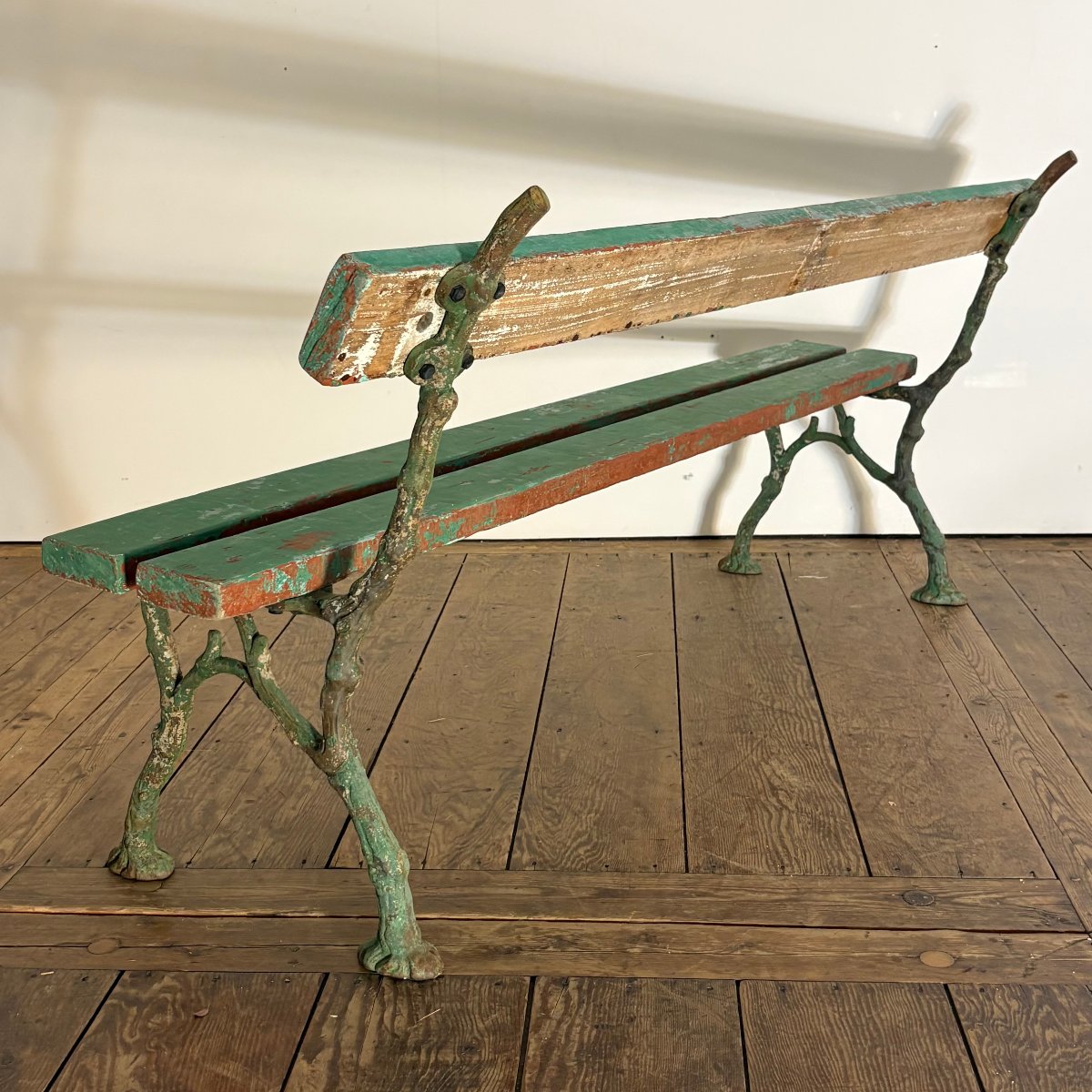 Napoleon III-style Cast-iron Garden Bench With A Branch-like Design-photo-3