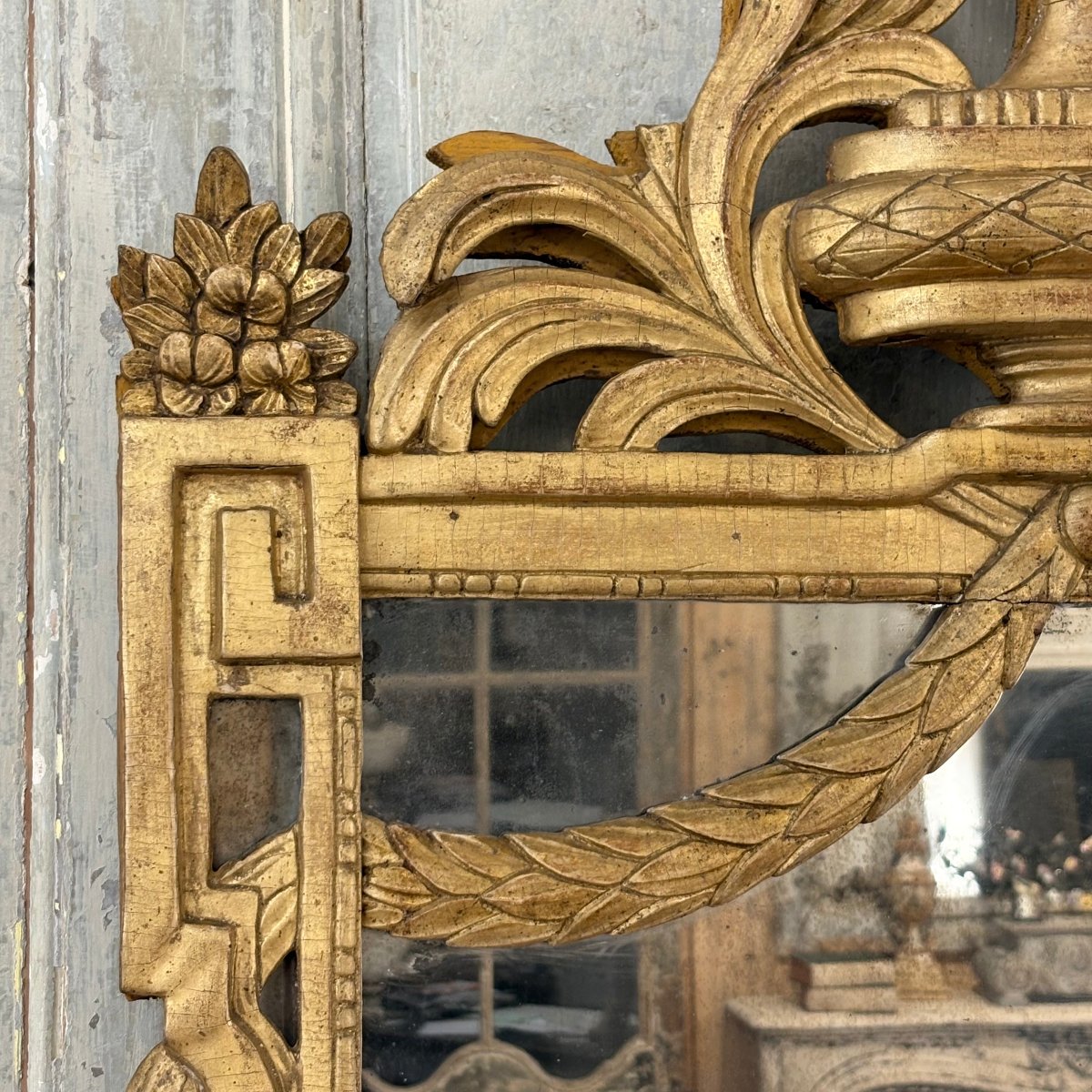 Grand miroir d'époque Louis XVI-photo-2