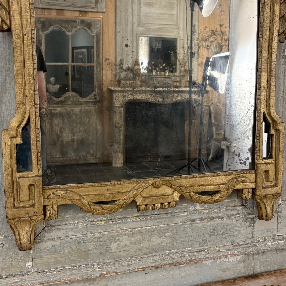Grand miroir d'époque Louis XVI-photo-1