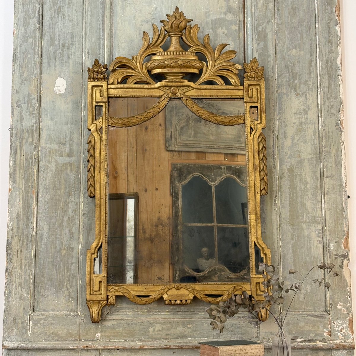 Grand miroir d'époque Louis XVI-photo-6