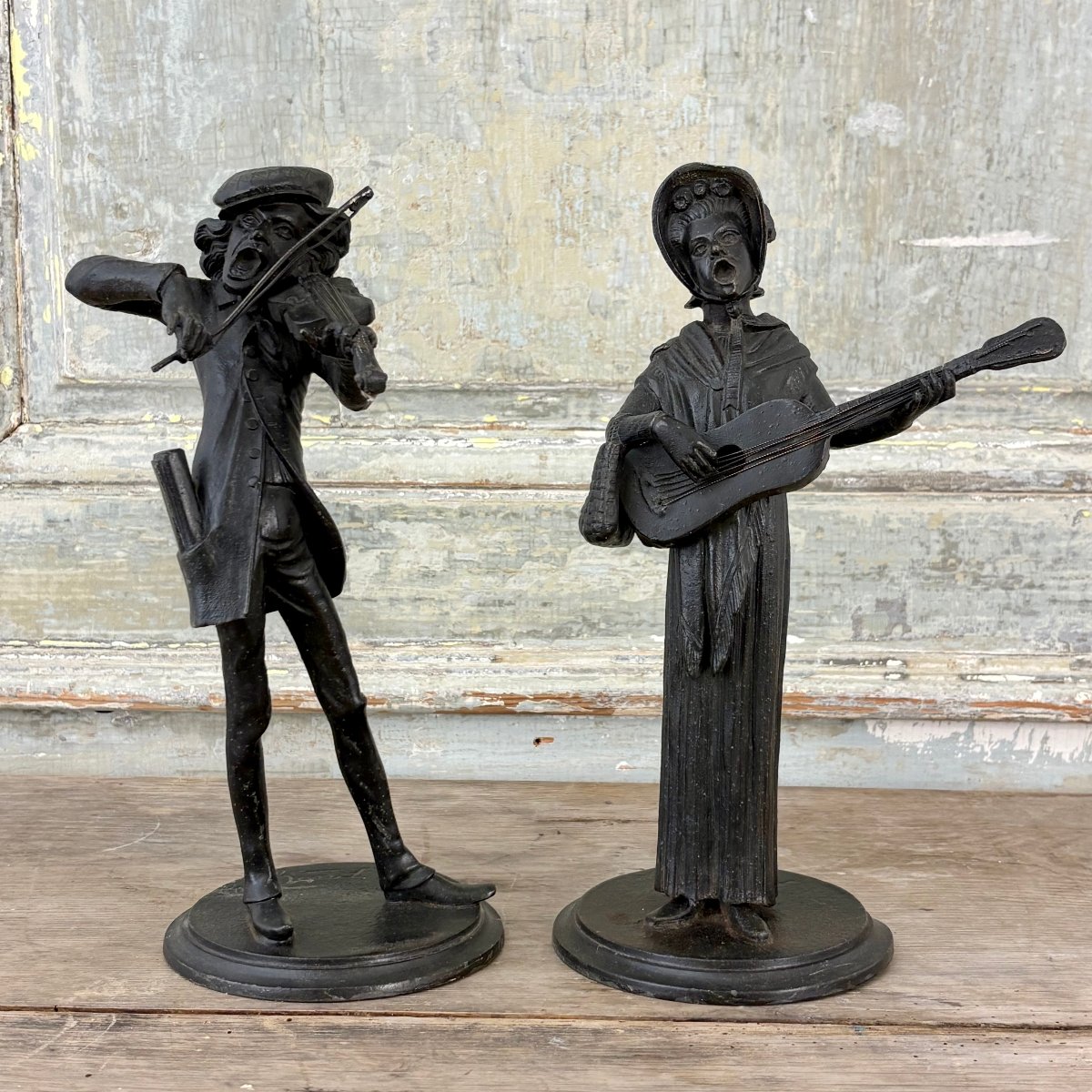 Pair Of Whimsical Candlesticks By François George-photo-2