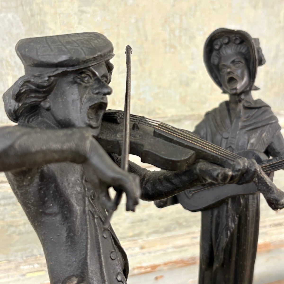Pair Of Whimsical Candlesticks By François George-photo-5