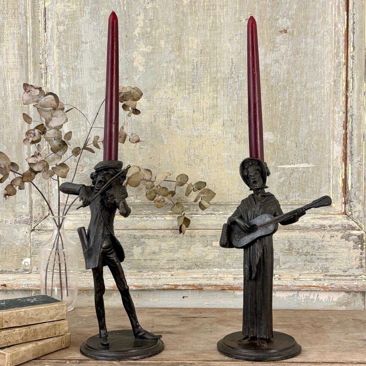 Pair Of Whimsical Candlesticks By François George