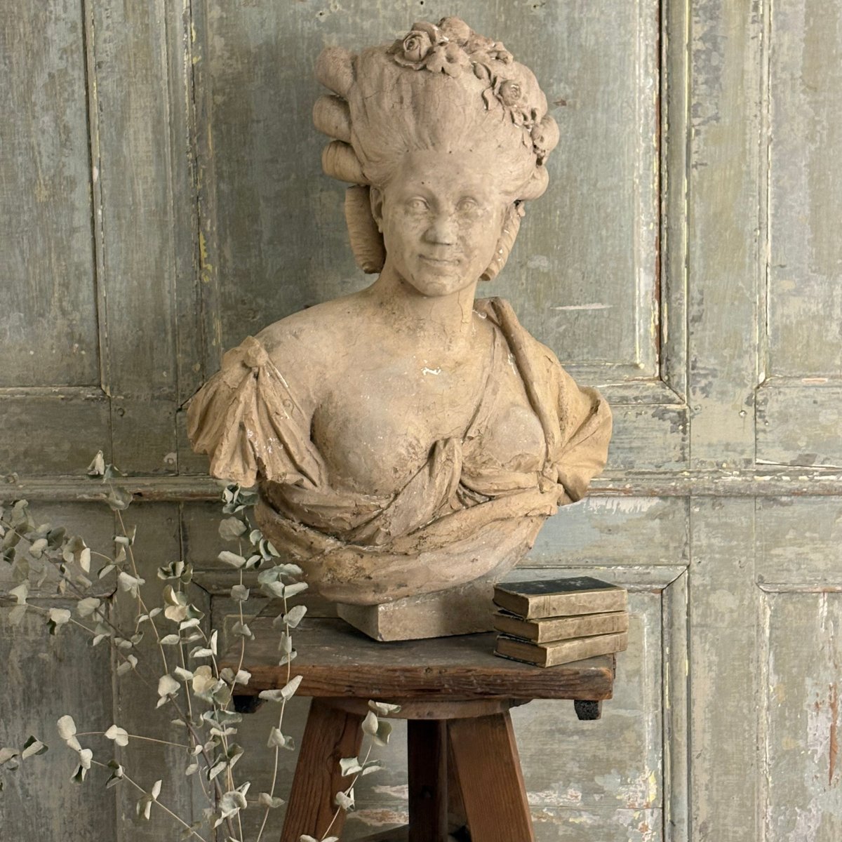 18th-century Terracotta Bust Of A Young Woman-photo-8