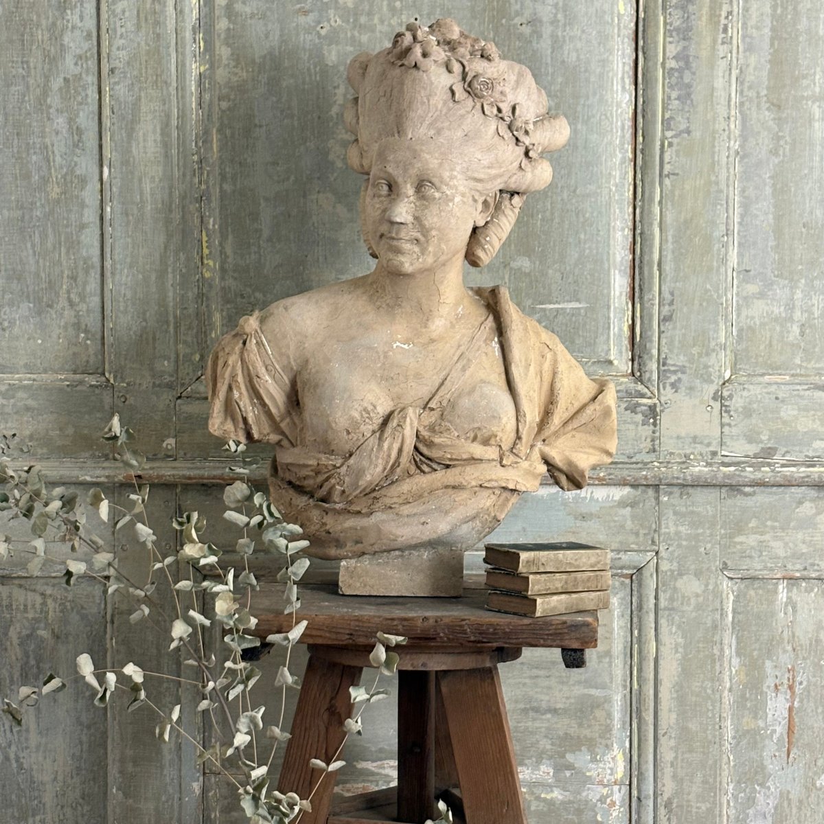 18th-century Terracotta Bust Of A Young Woman