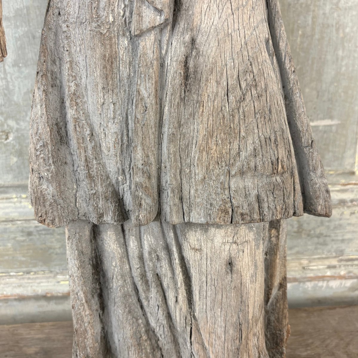 Archangel Gabriel, Carved From Wood, From The High Middle Ages-photo-3