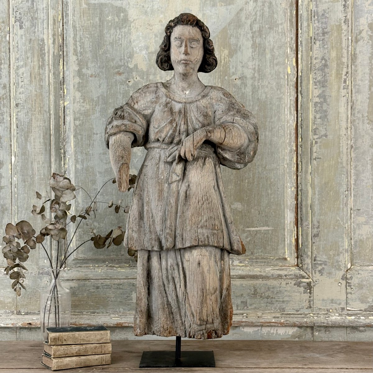 Archangel Gabriel, Carved From Wood, From The High Middle Ages