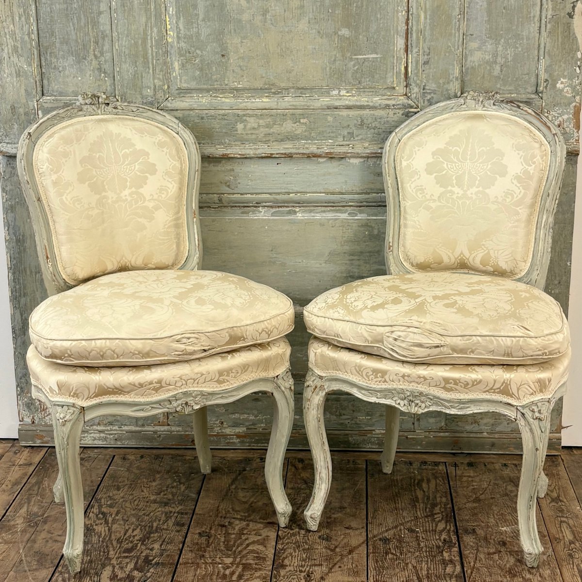 Paire de chaises d'époque Louis XV-photo-3