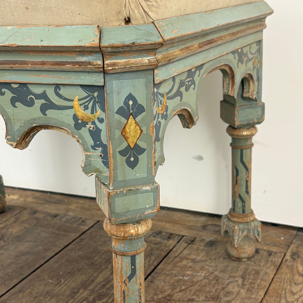 Tabouret dans le goût de Pierre Loti vers 1880-photo-4
