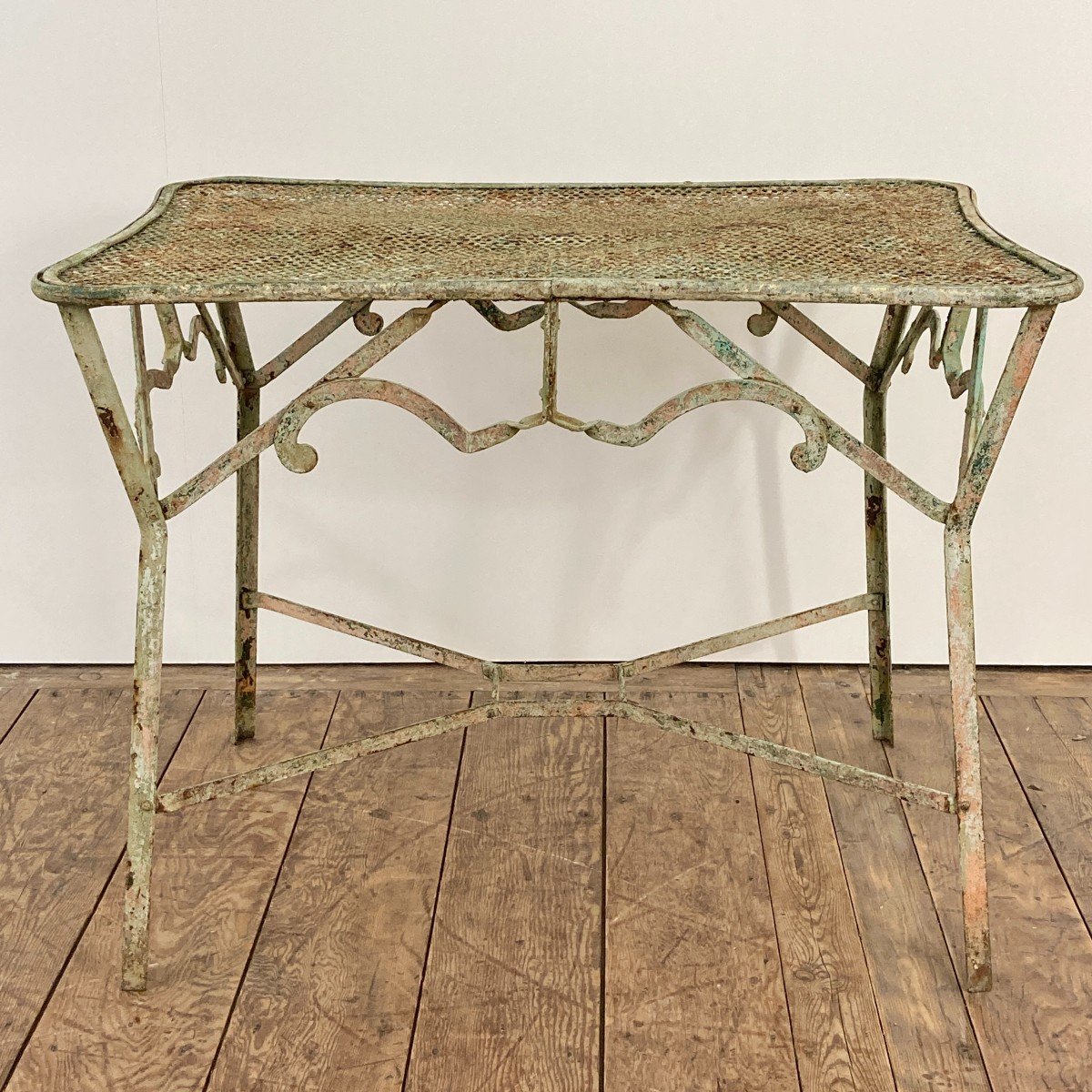 Table en fer forgé riveté 1900-photo-4