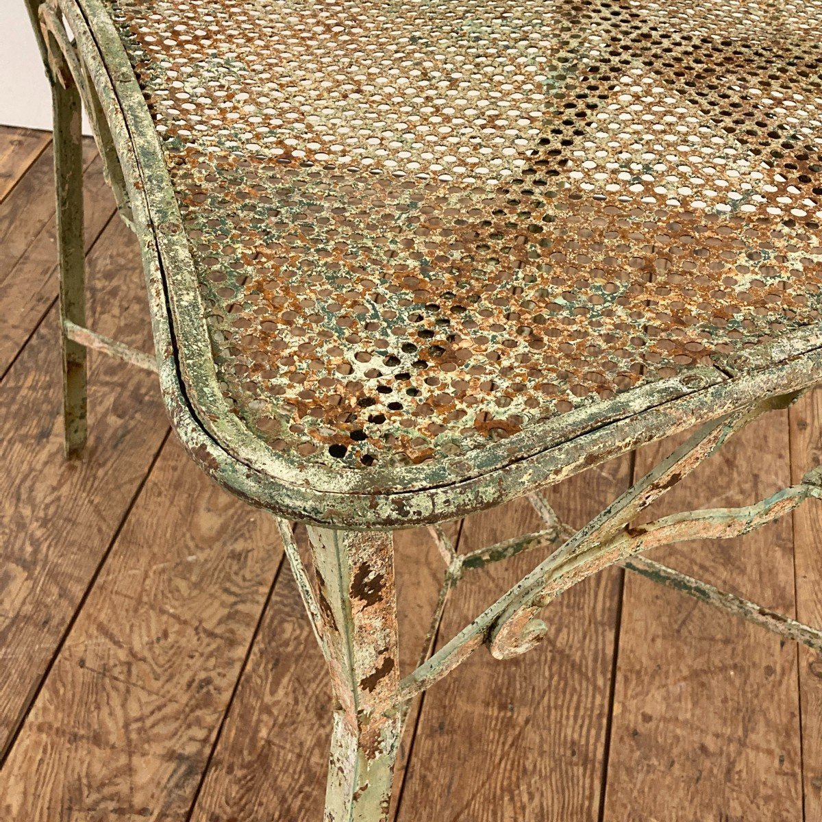 Table en fer forgé riveté 1900-photo-4
