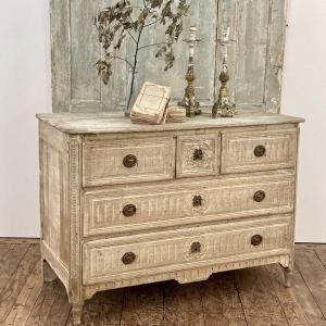 Louis XVI Chest Of Drawers In Bleached Oak