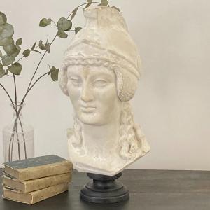 Buste en plâtre à l'antique "Athéna"