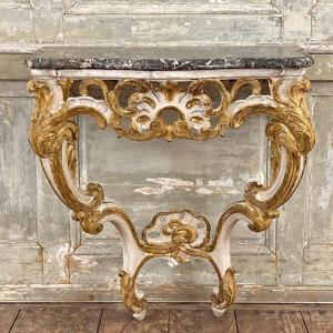 Console In Painted And Gilded Wood XVIII