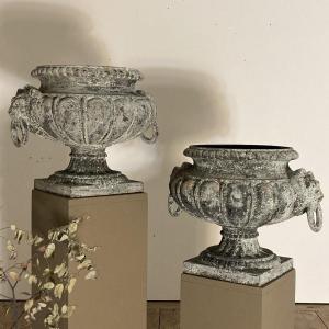 Pair Of 19th Century Cast Iron Basins