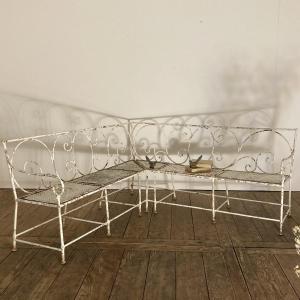 19th Century Corner Garden Bench