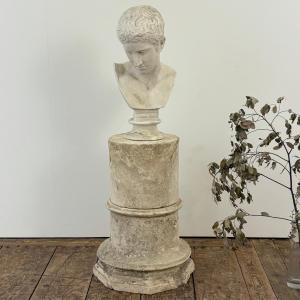 Colonne tronc en pierre XVIIe