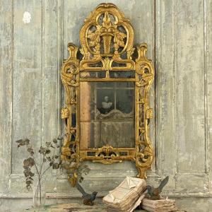 18th-century Provençal Mirror With Side Panels