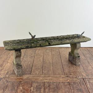 Banc en pierre reconstiuée