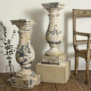 Paire de grands balustres en zinc XIXe