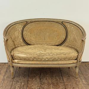 Petit canapé corbeille Louis XVI