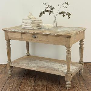 19th Century Oak Cutting Table