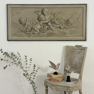 19th-century Grisaille Oil On Canvas