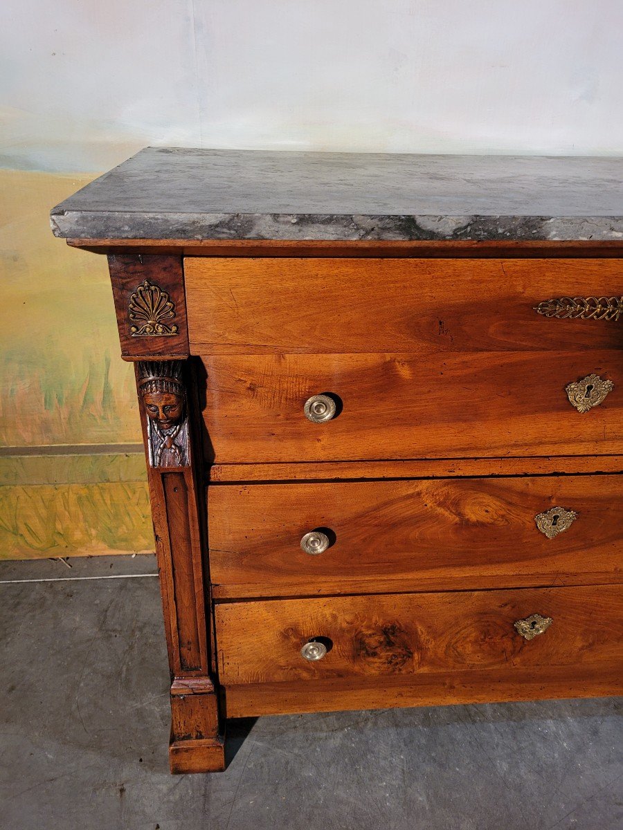 Chest Of Drawers Restoration Period In Walnut-photo-2