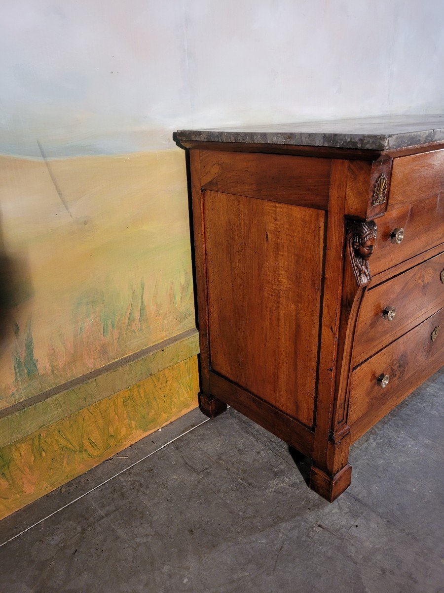 Chest Of Drawers Restoration Period In Walnut-photo-3