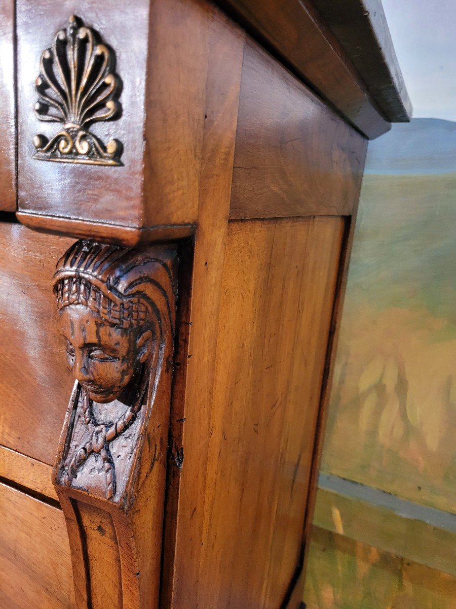 Chest Of Drawers Restoration Period In Walnut-photo-7