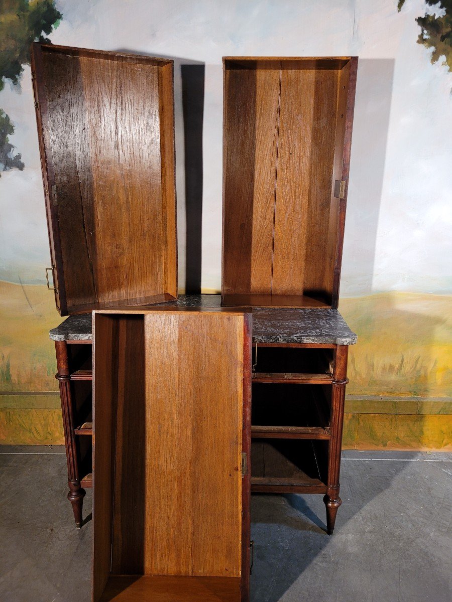 Petite commode Louis XVI En Acajou -photo-2