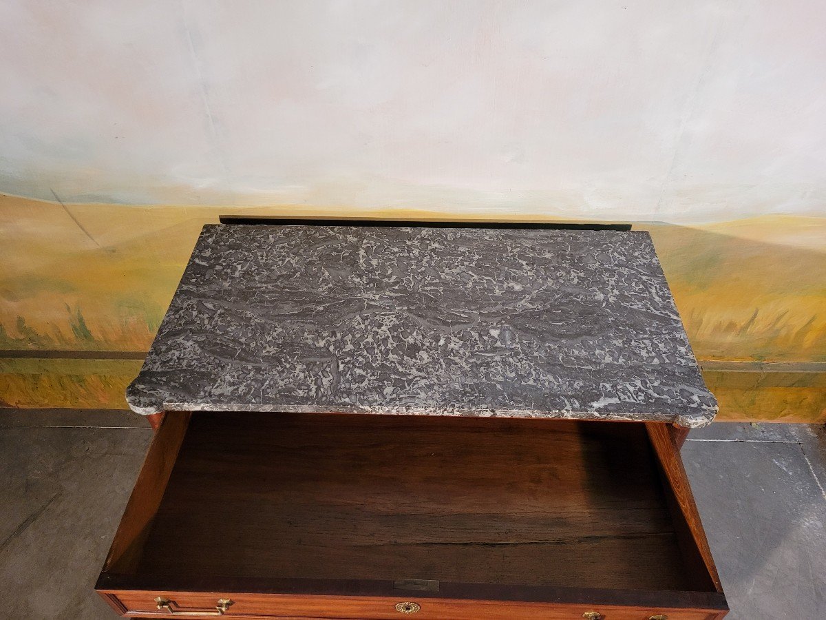 Petite commode Louis XVI En Acajou -photo-3