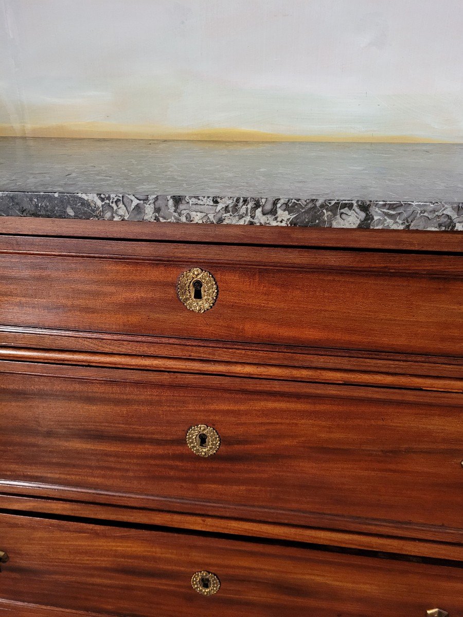Petite commode Louis XVI En Acajou -photo-8