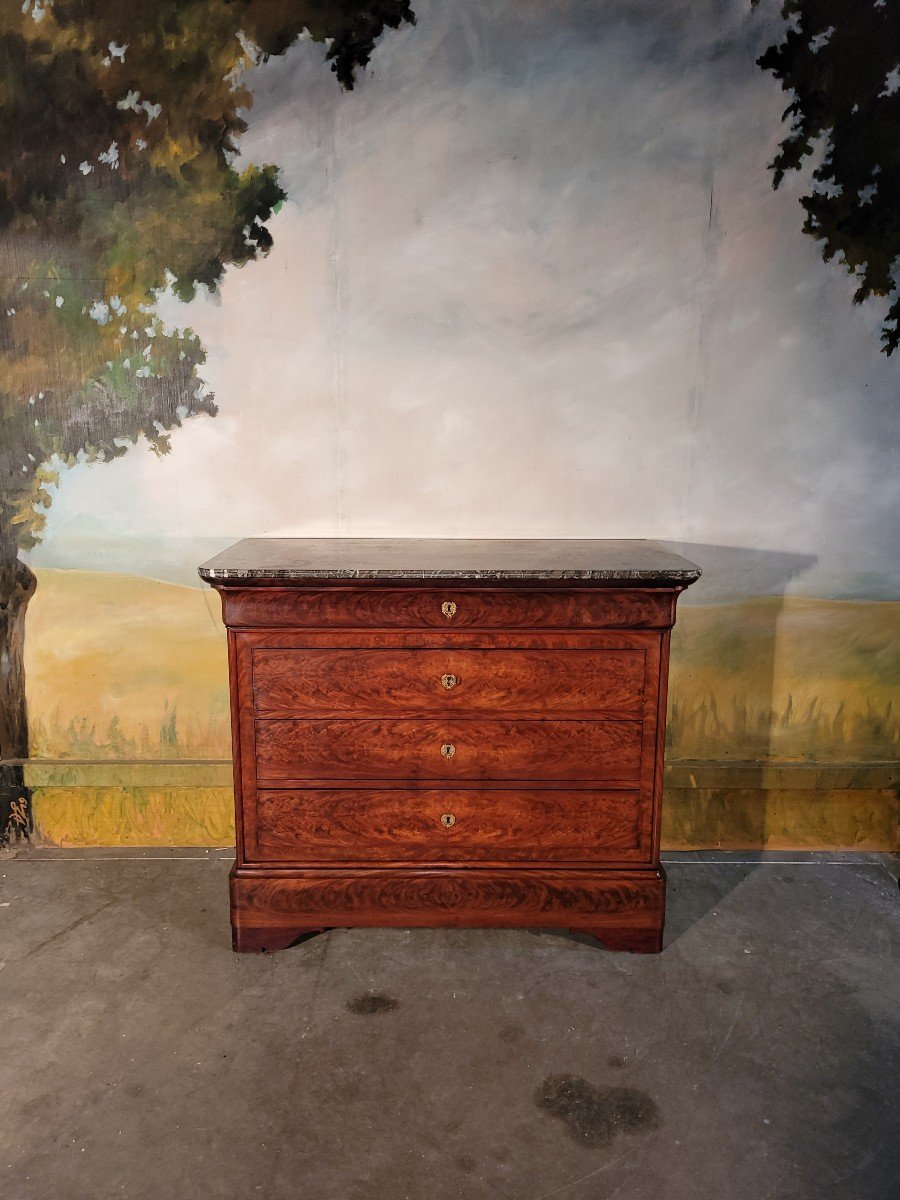 Commode Bureau Louis Philippe En Acajou-photo-4