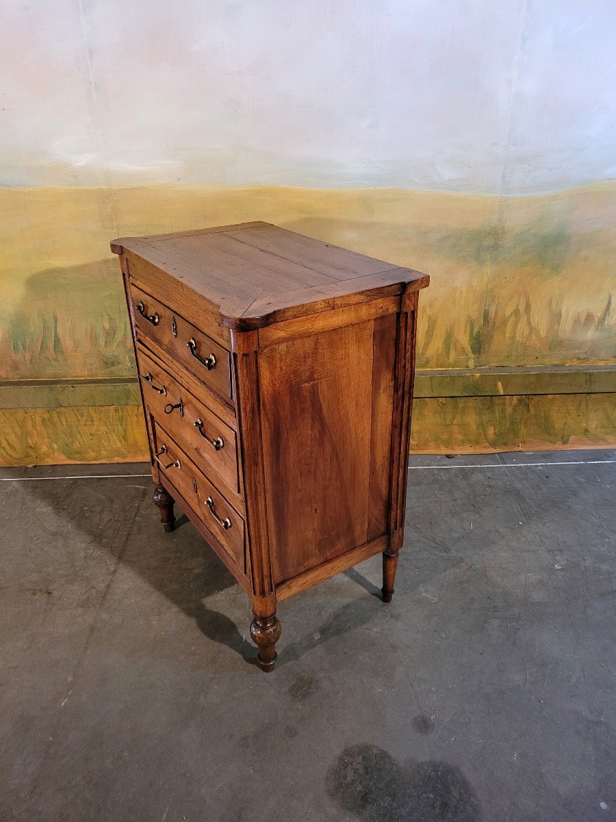 Small Louis XVI Commode In Cherry-photo-3