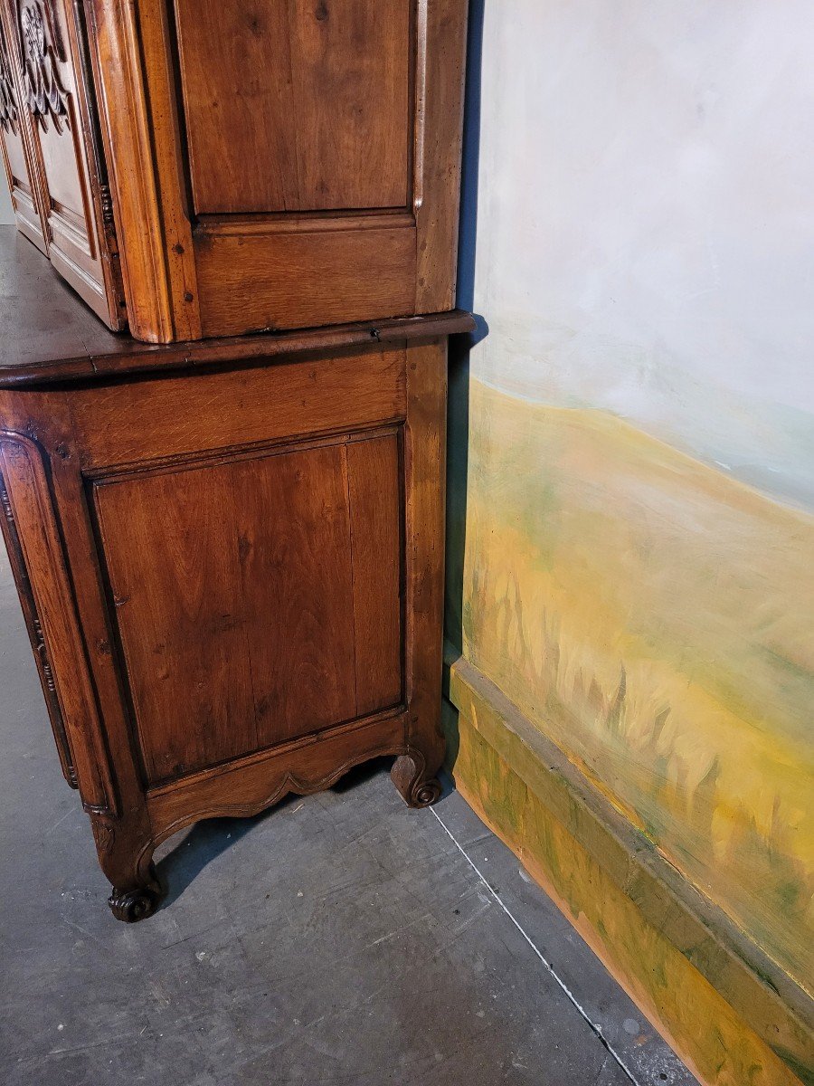 Buffet Two Corps Louis XV In Oak-photo-8