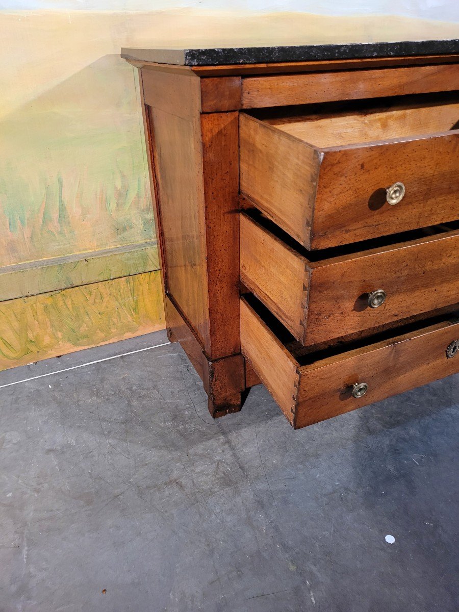 Petite Commode Restauration En Noyer Massif -photo-5