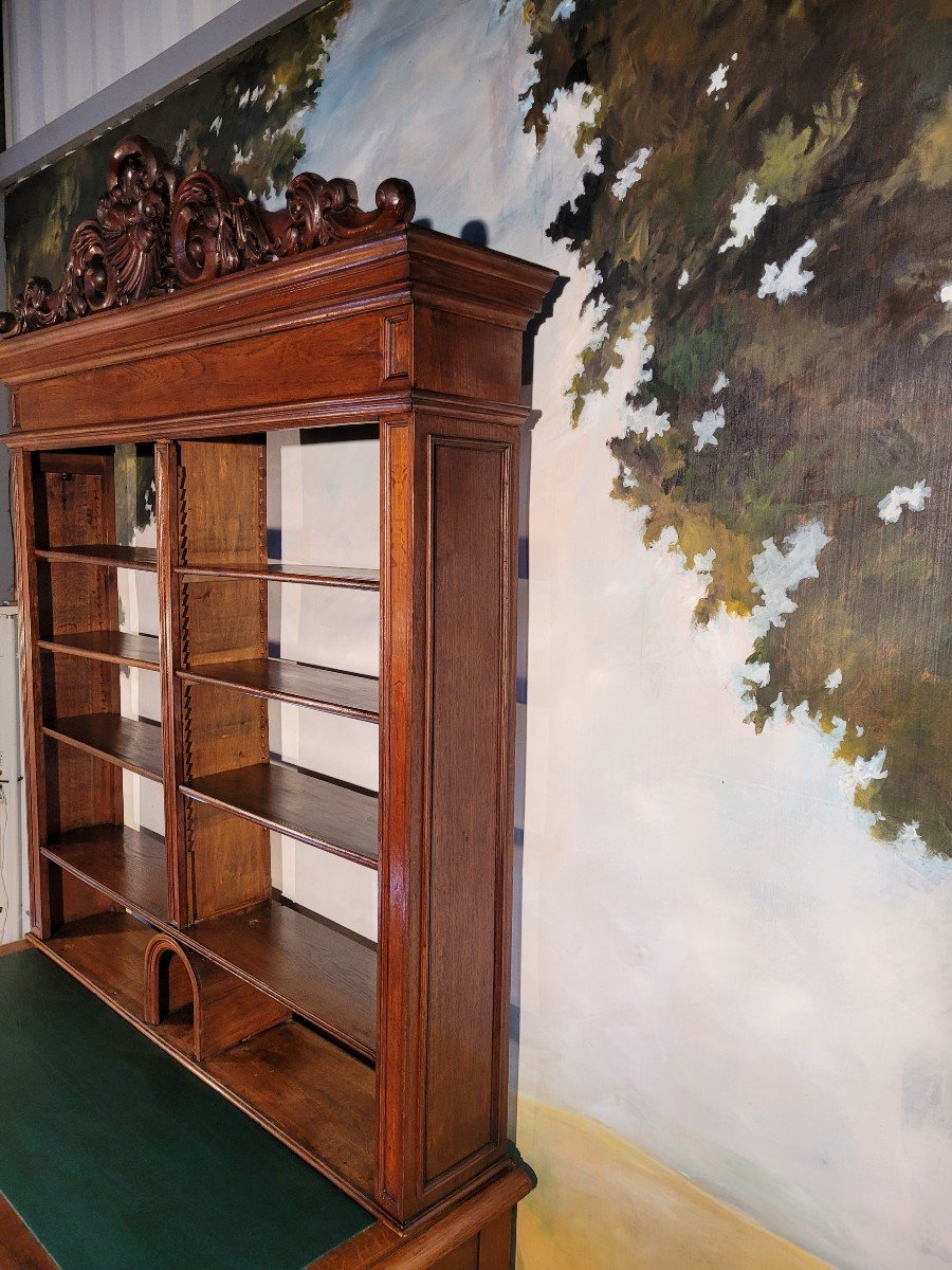 Large Library Desk In Oak XIX-photo-7