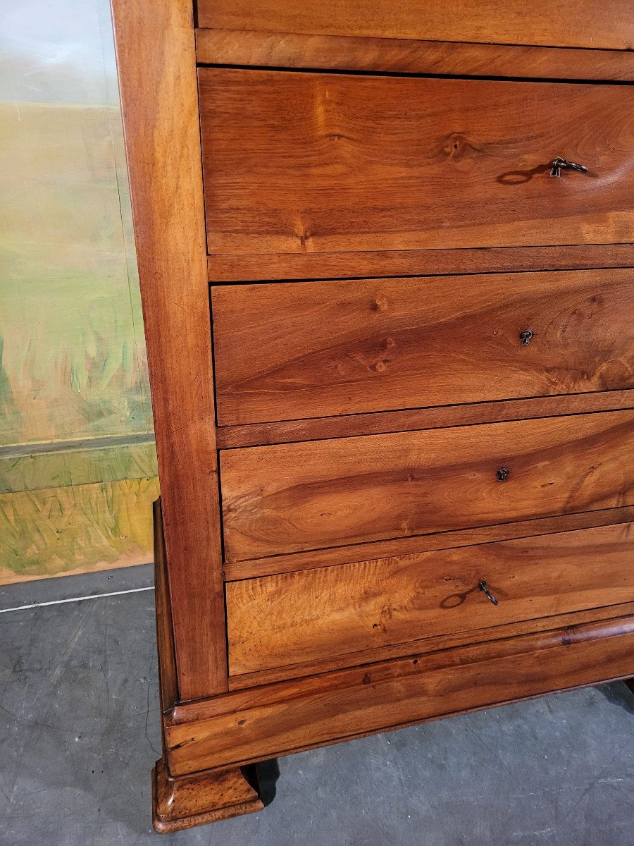 Chiffonier Large Chest Of Drawers In Solid Walnut XIX-photo-6