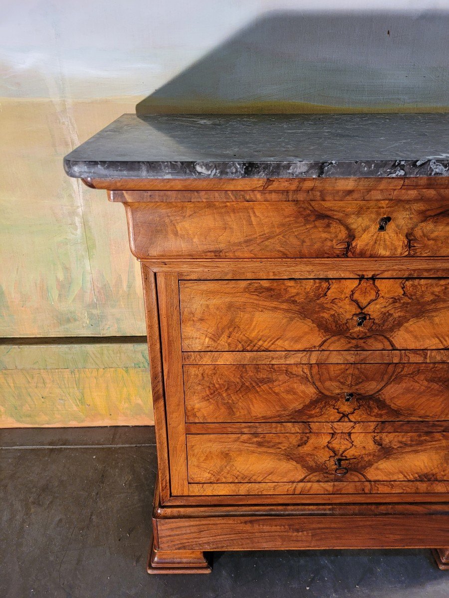 Petite Commode Louis Philippe En Noyer -photo-8