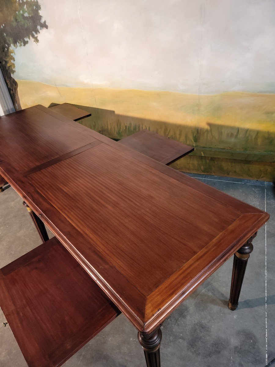 Large Louis XVI Style Mahogany Table -photo-1