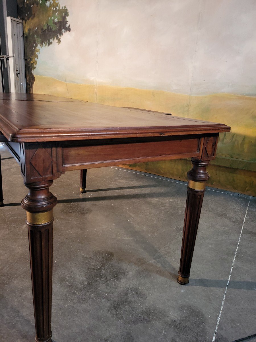 Grande Table Style Louis XVI En Acajou -photo-2