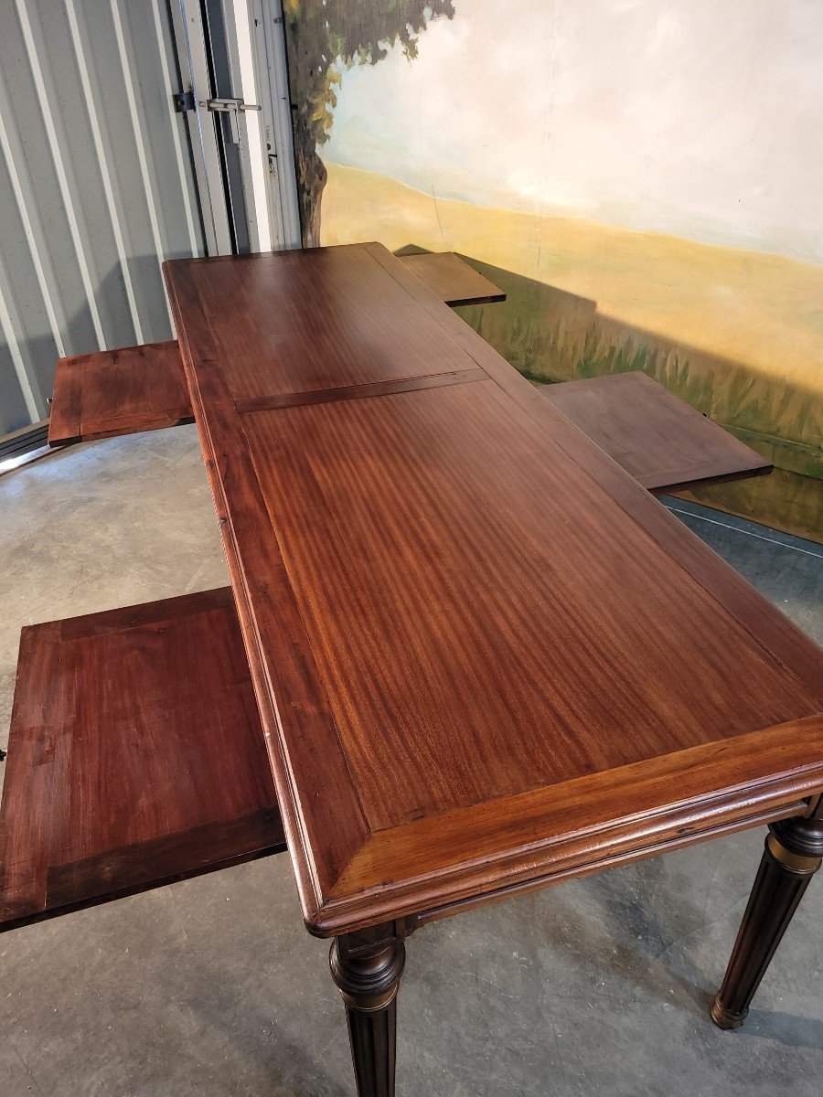 Large Louis XVI Style Mahogany Table -photo-4